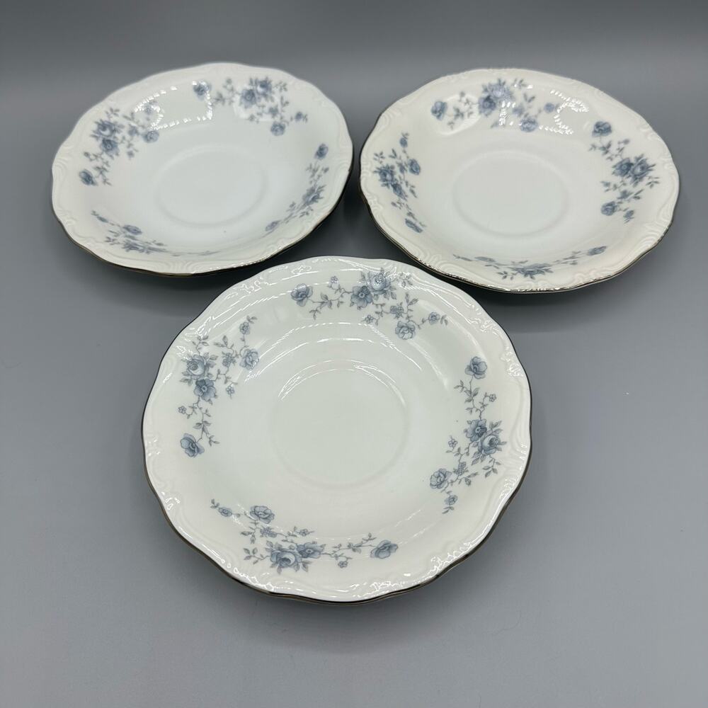 Vintage Johann Haviland Blue Garland Saucers Only SET OF 4